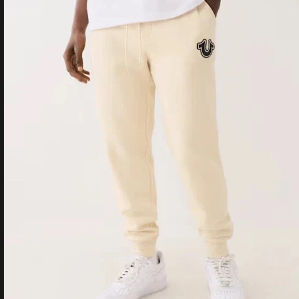 True Religion Core Jogger Fog Beige XL New With Tags